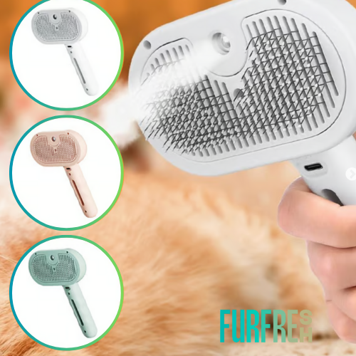 Cepillo de Vapor para Perros y Gatos 3 en 1